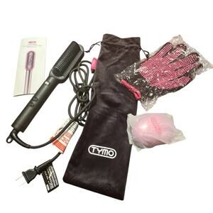 TYMO RING Ionic Hair Straightening Comb Brush Styling Iron Glove Travel Bag NEW